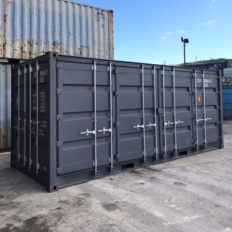 contentor marítimo 20 pés open side