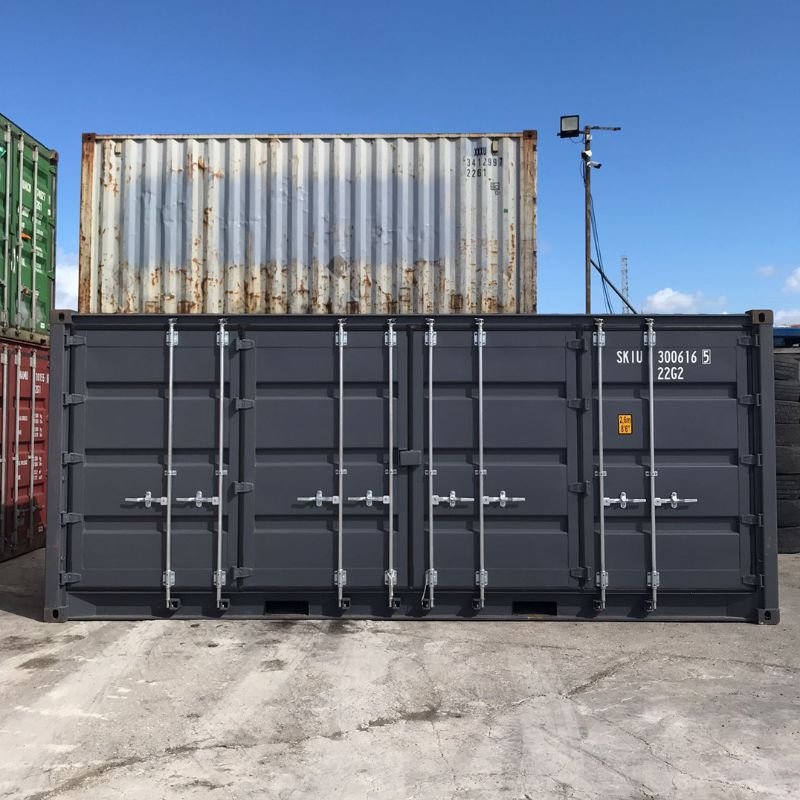 contentor marítimo 20 pés open side