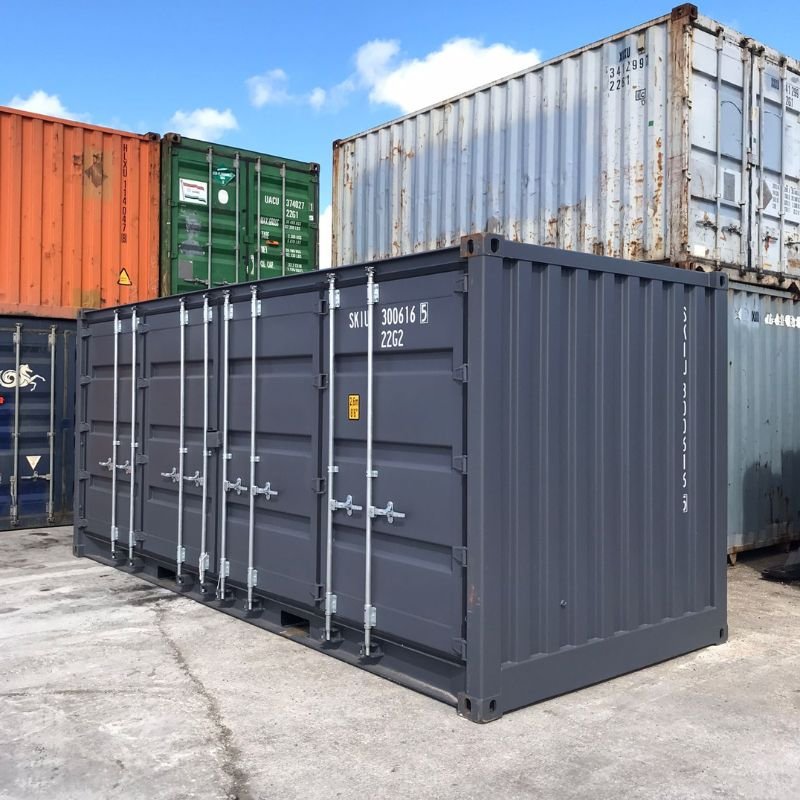 contentor marítimo 20 pés open side