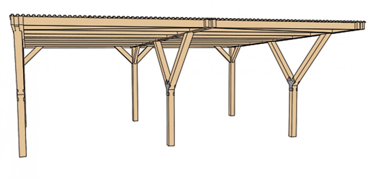 Carport duplo WEKA modelo Y 612