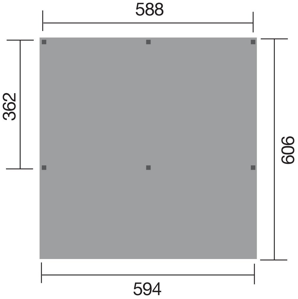 Carport duplo WEKA modelo Y 612